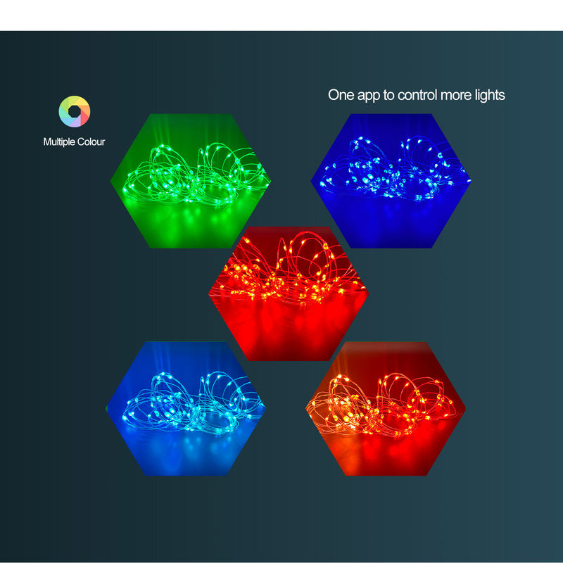 Wodoodporny Sync Smart Solar Dekoracyjne światła RGB WIFI APP Control LED Drut miedziany