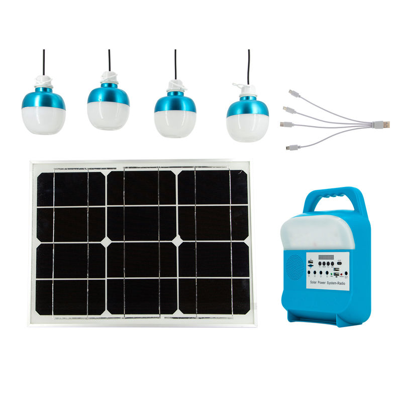 Wysokiej jakości domowy system oświetlenia słonecznego All In One Solar System Indoor z 3-częściową żarówką