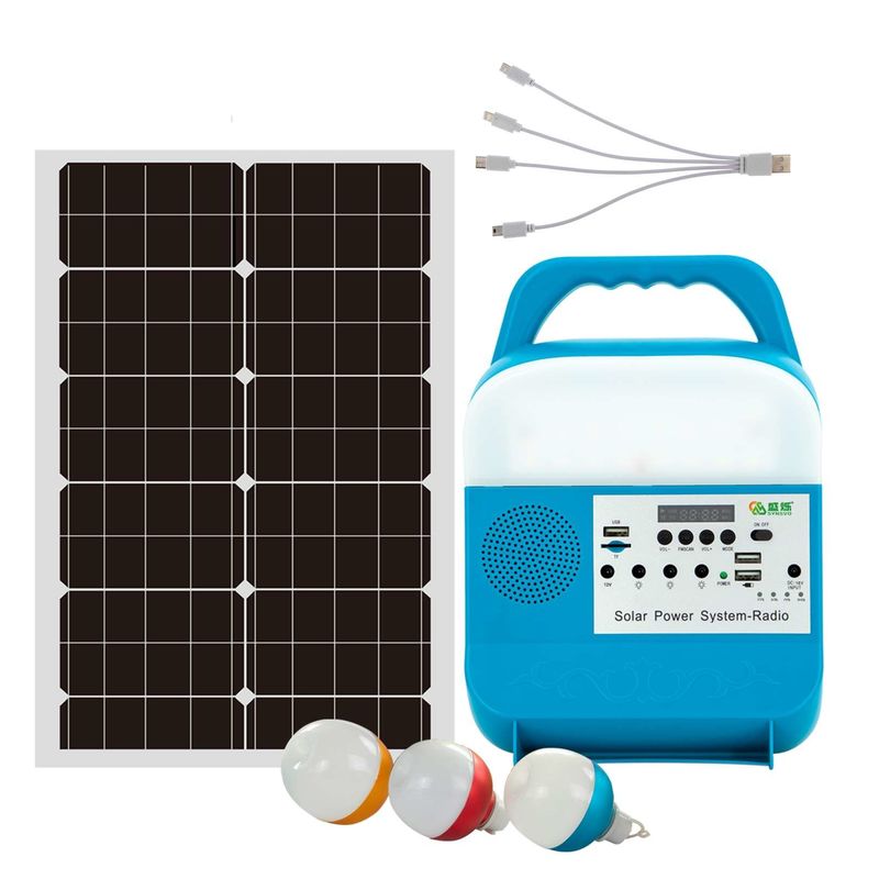 Mini przenośny system oświetlenia energii słonecznej ze światłem LED do telefonu komórkowego