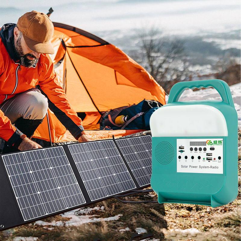 Zestawy LED Light Solar Home Lighting Przenośna lampa kempingowa Latarka Radio