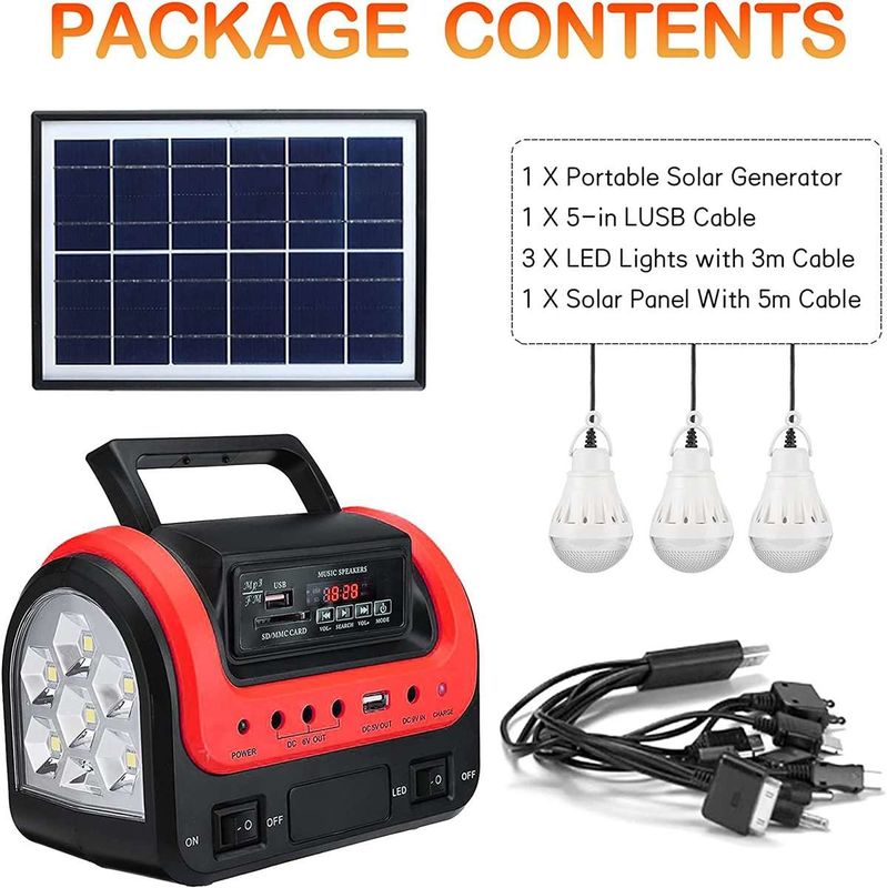 Dc Led Lights Generator energii słonecznej do użytku domowego Mini zestaw oświetlenia domowego