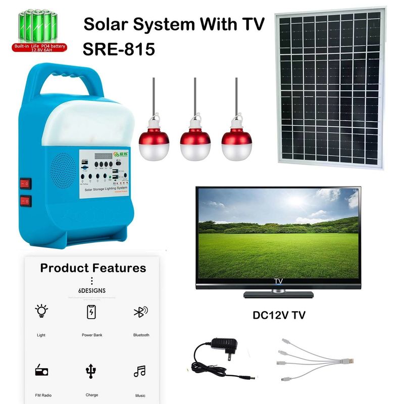 Zewnętrzne oświetlenie kempingowe Latarnia ładowana na USB Solarna latarnia LED SRE-815-A 5W