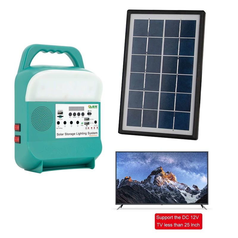 Przenośny domowy system oświetlenia słonecznego 12 V Energia Ładowanie USB do użytku w pomieszczeniach
