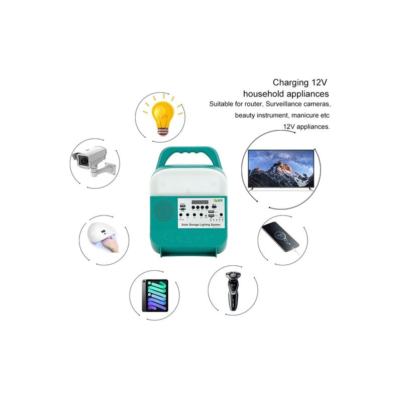 80 W 10000 mAh Przenośna elektrownia słoneczna z generatorem akumulatorów LED USB DC