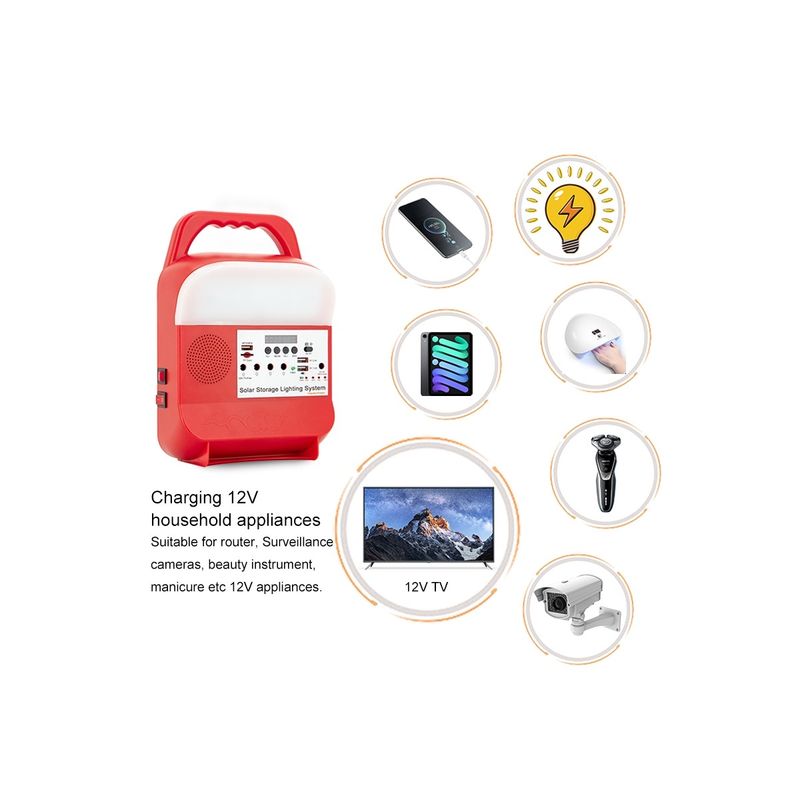 Zewnętrzna przenośna elektrownia słoneczna Power Bank Station Akumulator Camping Solar Flash Light