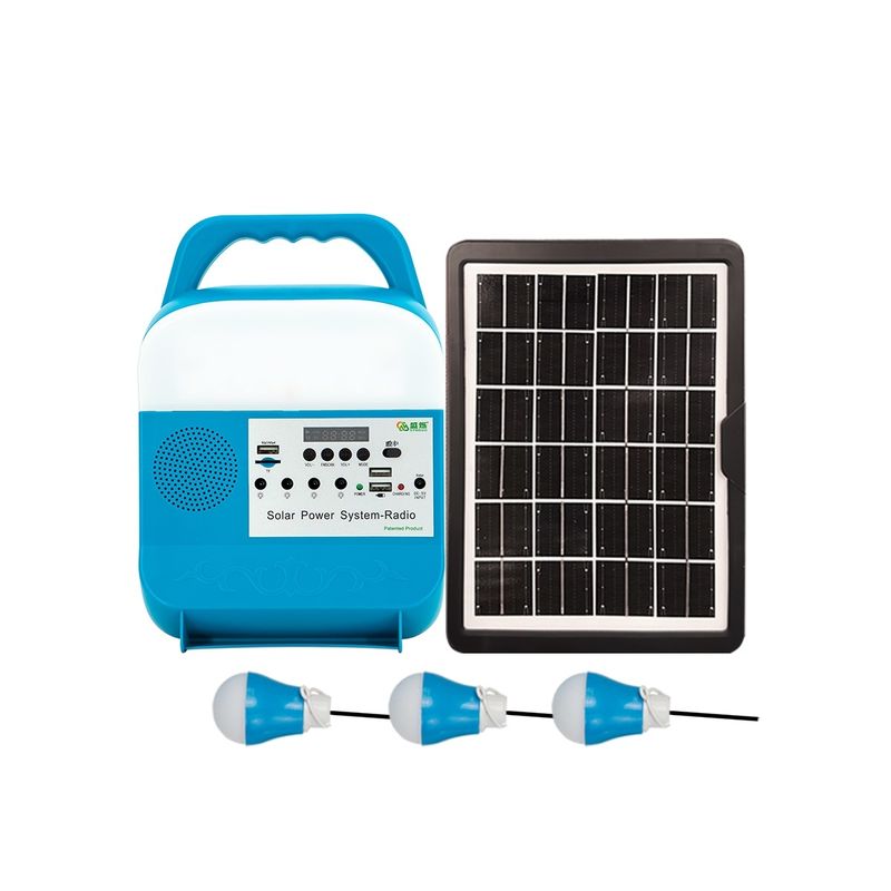 Przenośne mini zestawy do zasilania energią słoneczną do domu z muzycznymi systemami głośnikowymi Wentylator Energia słoneczna i światło 5W 6V