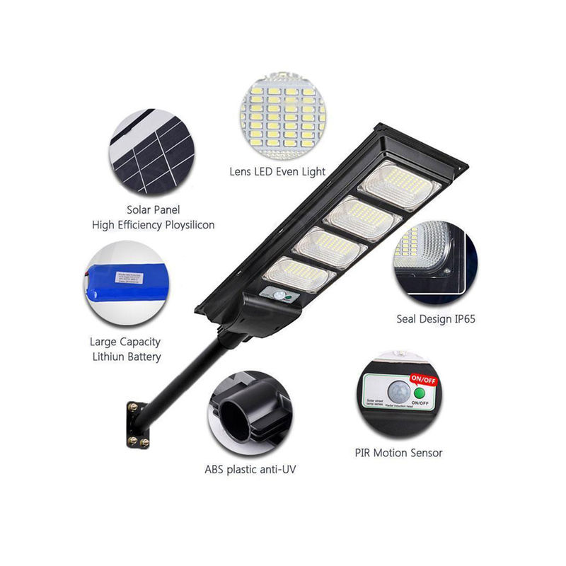 Oświetlenie uliczne LED Energia słoneczna z czujnikiem zdalnego sterowania na słupie Wodoodporna lampa High Lumen Outdoor Led Solar Street Light