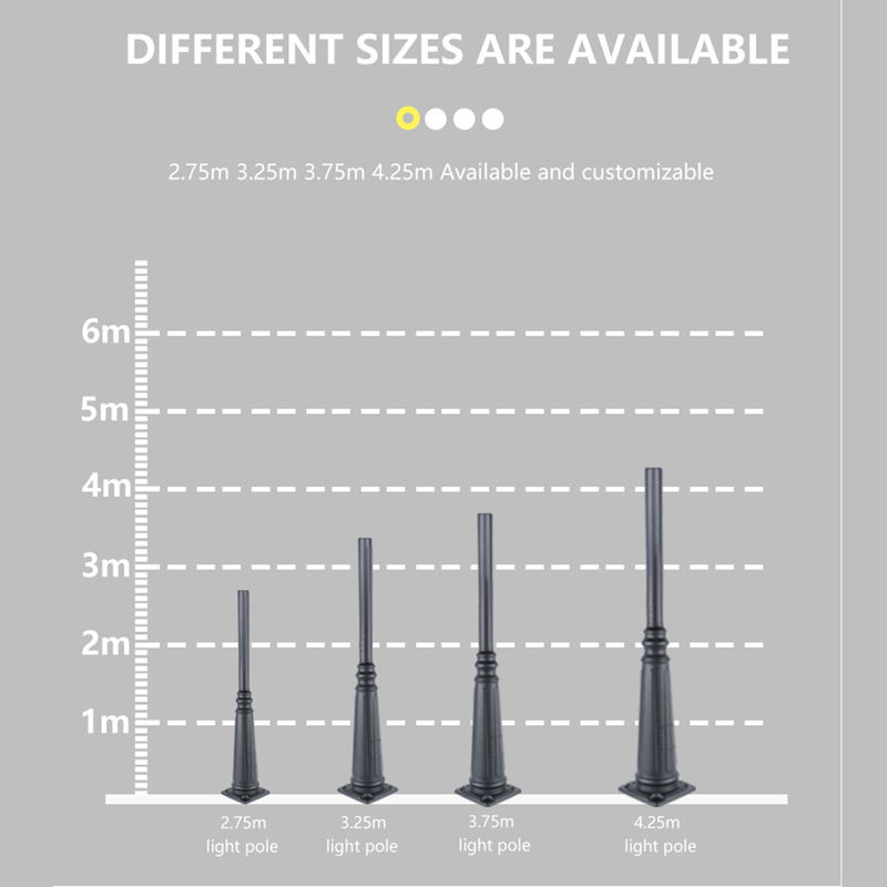Outdoor Custom 12M Solar Street Light Słup Galwanizowany Smart Led Inteligentny słup 15m