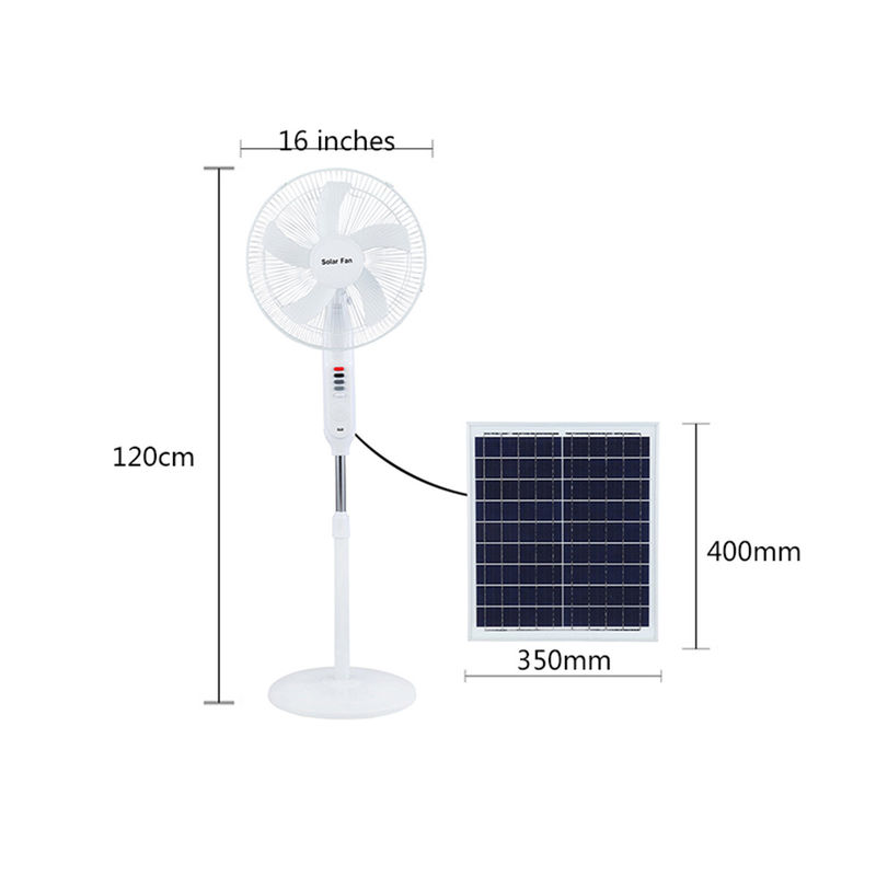 Akumulatorowy wentylator zewnętrzny o mocy 25 W zasilany energią słoneczną 18650 Bateria litowa 3 biegi wiatrowe z panelem