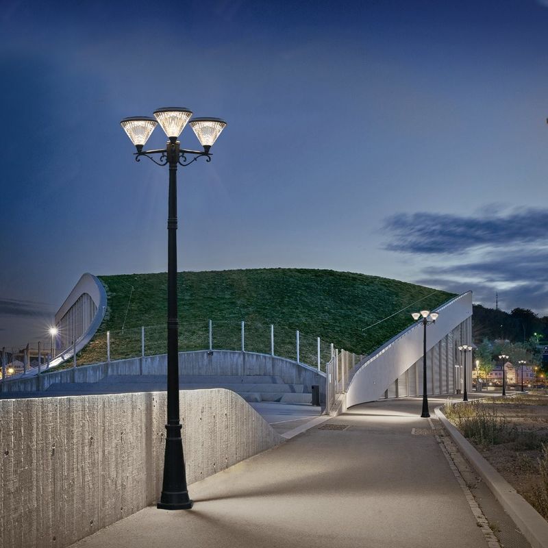 IP65 Outdoor Solar LED Landscape Pathway Light Solar Garden Lights 3 lampy czołowe