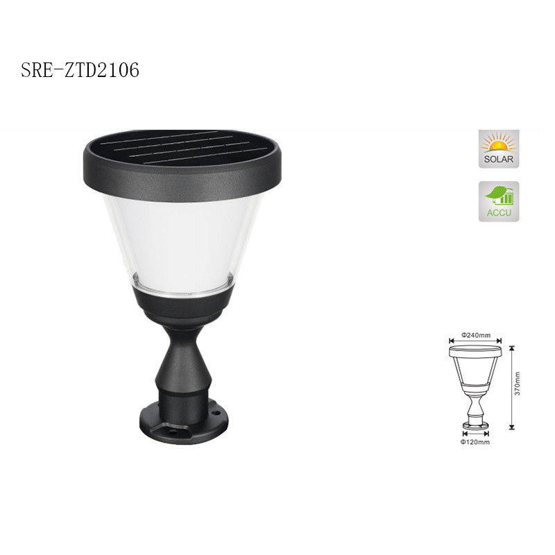 Solar Garden Light Wodoodporny filar światła Dekoracja LED Soalr Pillar Lamp