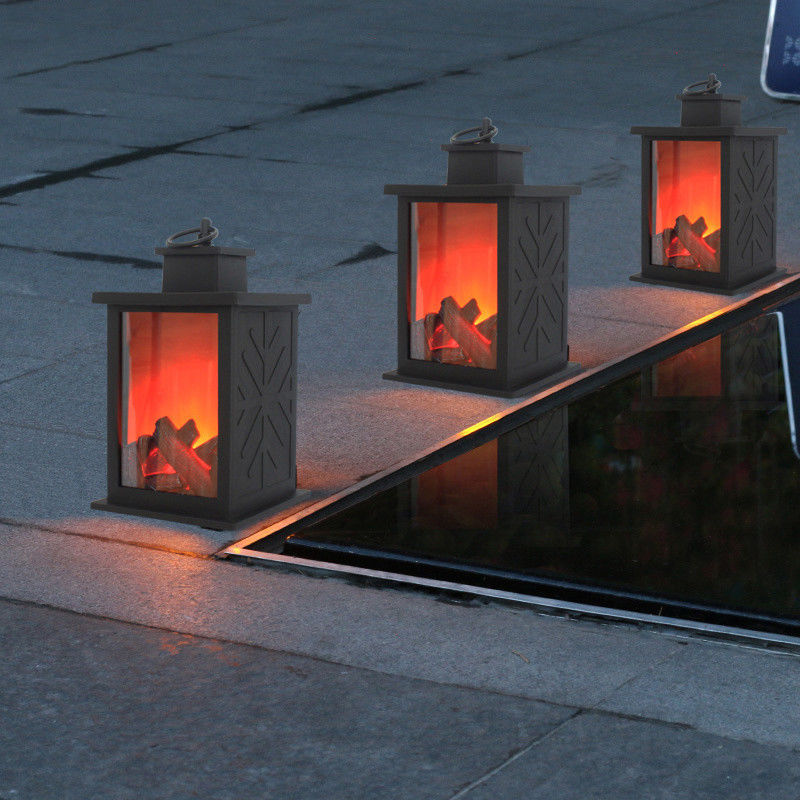 OEM ODM Garden Solar Dekoracyjne światła Flame Lanterns na zewnątrz Camping