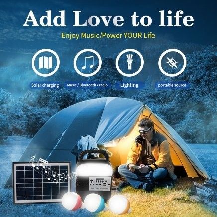 Solar Home Lighting System Zasilanie awaryjne / Zasilanie kempingowe / Oświetlenie słoneczne na odludziu z