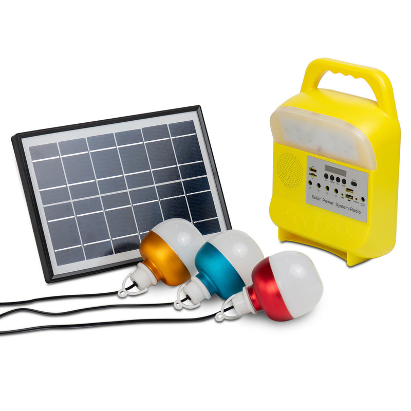 5W USB TF Przenośny generator energii słonecznej System oświetlenia zewnętrznego panelu słonecznego z panelem słonecznym