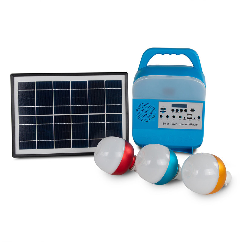 5W USB TF Przenośny generator energii słonecznej System oświetlenia zewnętrznego panelu słonecznego z panelem słonecznym