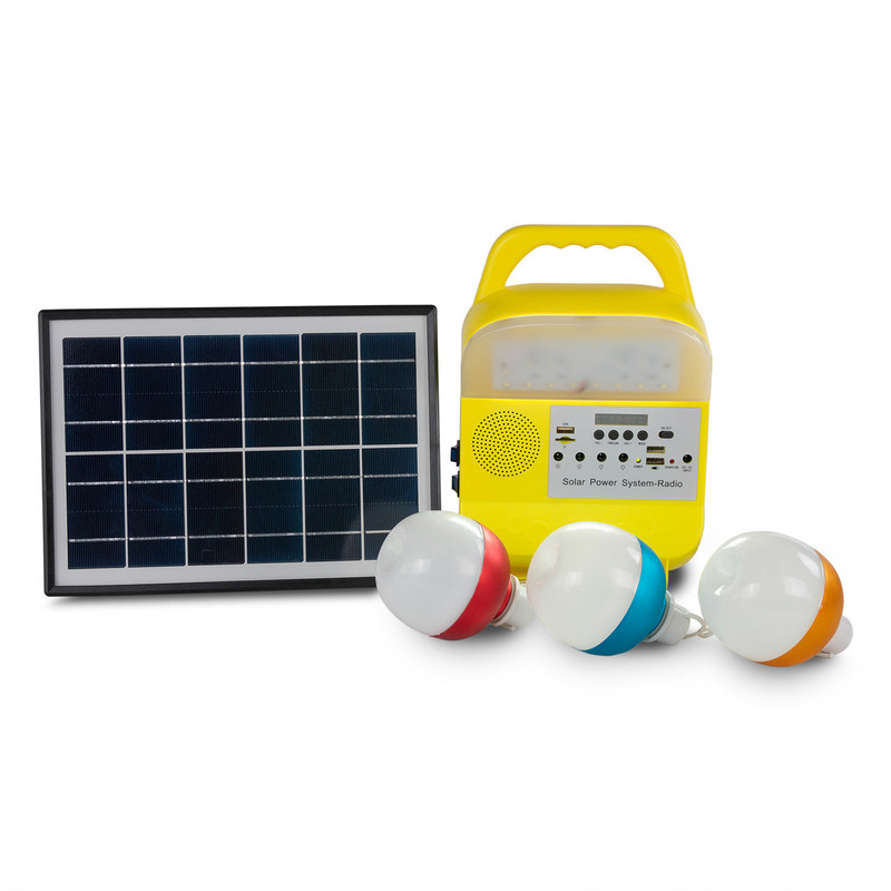 5W USB TF Przenośny generator energii słonecznej System oświetlenia zewnętrznego panelu słonecznego z panelem słonecznym
