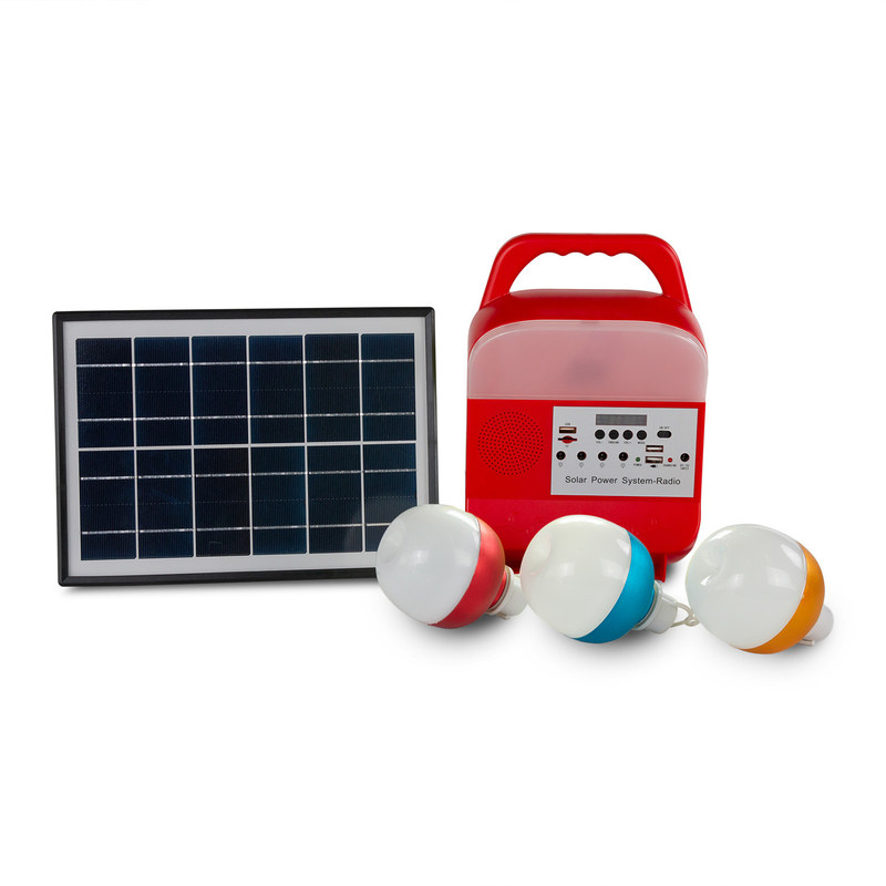 5W USB TF Przenośny generator energii słonecznej System oświetlenia zewnętrznego panelu słonecznego z panelem słonecznym