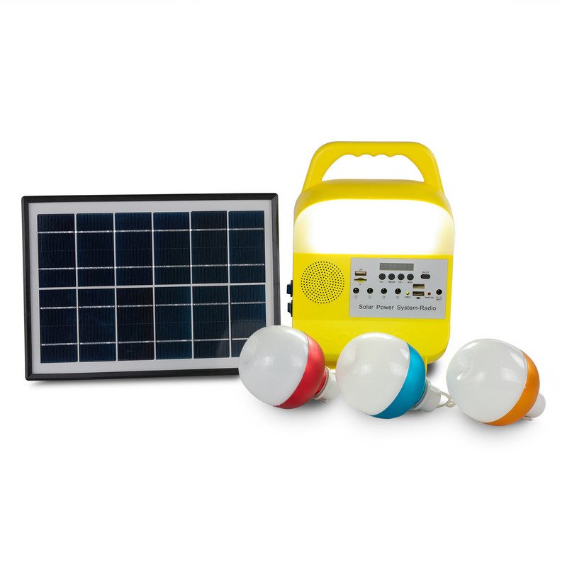 5W USB TF Przenośny generator energii słonecznej System oświetlenia zewnętrznego panelu słonecznego z panelem słonecznym
