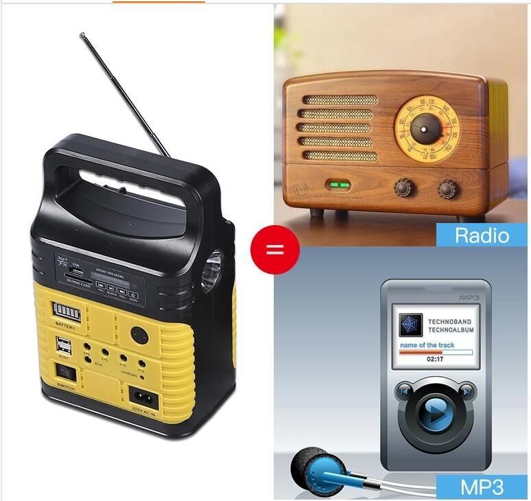 10W Lampa słoneczna Solarne Radio FM Oświetlenie wewnętrzne słoneczne 3790 Global Sunrise Lights