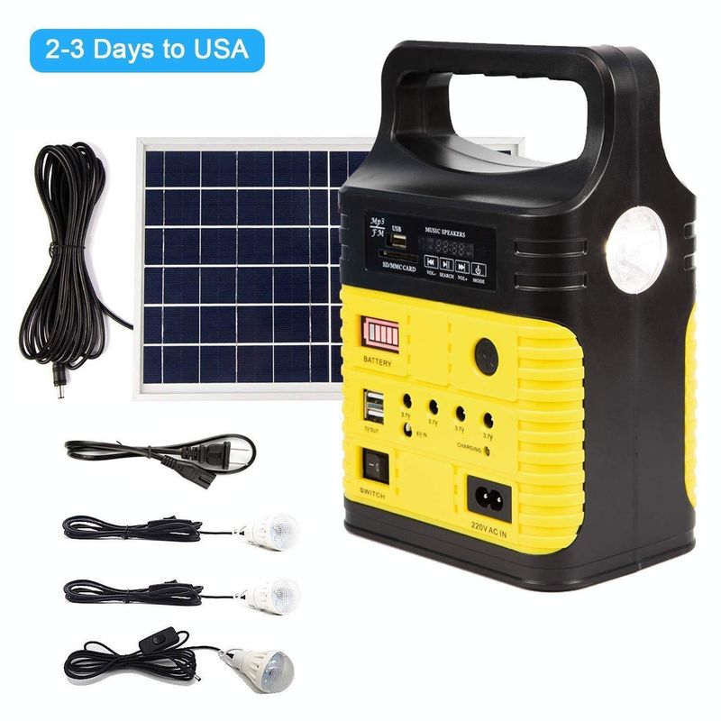 Solar FM Radio Solar Kit off Grid Solar System 10W Solar Home Light Kit Global Sunrise Lights