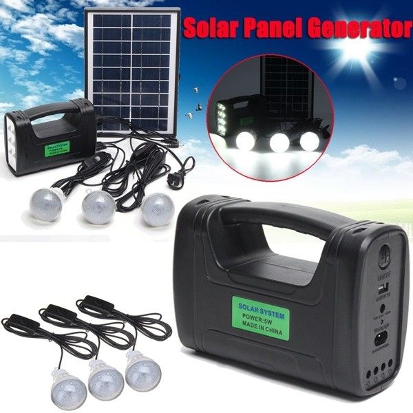 12 SZTUK SMD LED 3W 4W 5W Wewnętrzny zestaw oświetlenia słonecznego z baterią kwasowo-ołowiową 4Ah