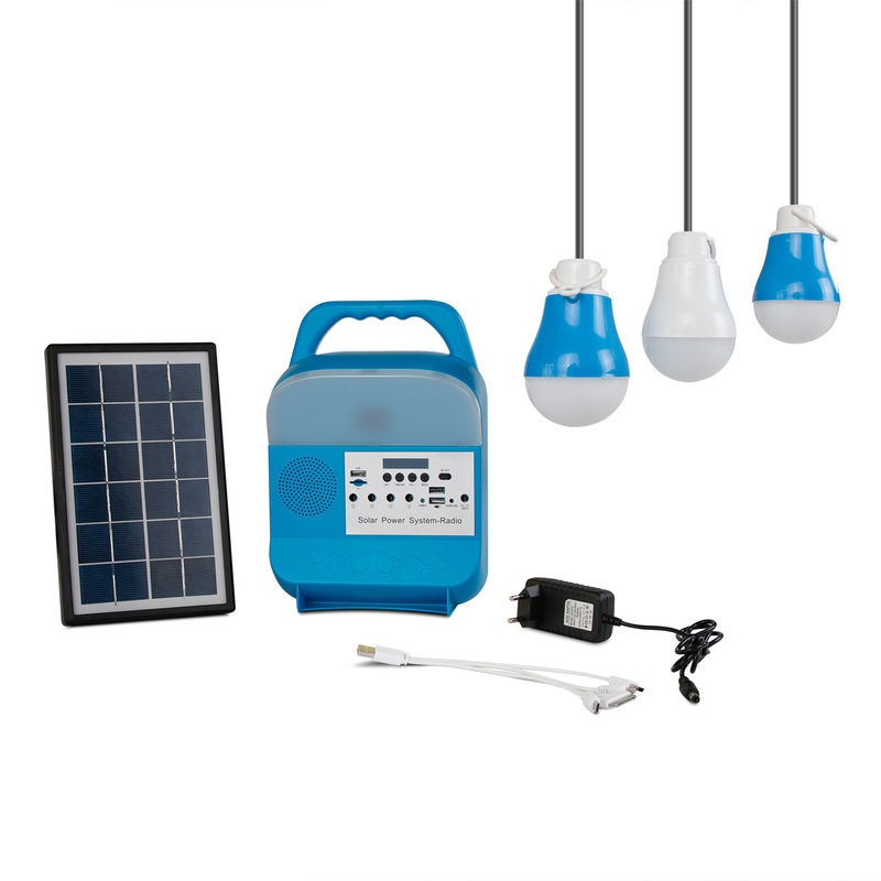 Plastikowa żarówka 9 W * 3 szt. Zewnętrzny system oświetlenia słonecznego Zestawy paneli słonecznych do lamp ogrodowych