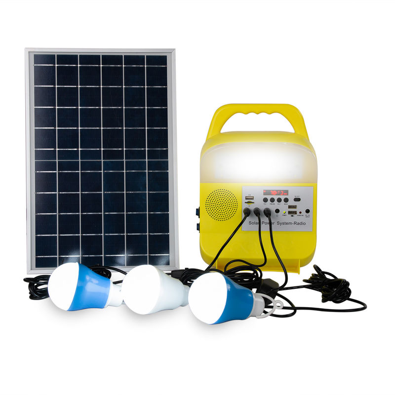 Plastikowa żarówka 9 W * 3 szt. Zewnętrzny system oświetlenia słonecznego Zestawy paneli słonecznych do lamp ogrodowych