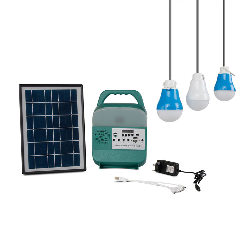 Plastikowa żarówka 9 W * 3 szt. Zewnętrzny system oświetlenia słonecznego Zestawy paneli słonecznych do lamp ogrodowych