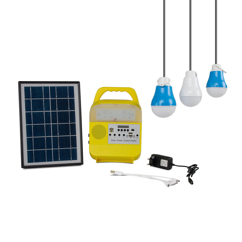 Plastikowa żarówka 9 W * 3 szt. Zewnętrzny system oświetlenia słonecznego Zestawy paneli słonecznych do lamp ogrodowych