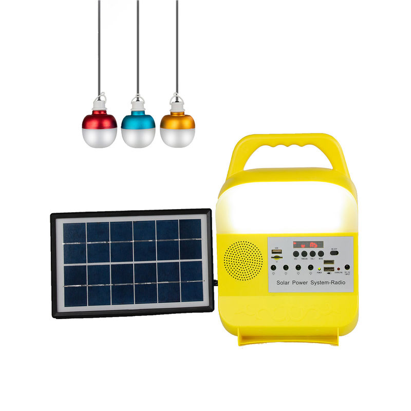 System paneli słonecznych 12W 4 żarówki LED Przenośne zestawy oświetleniowe do zasilania energią słoneczną