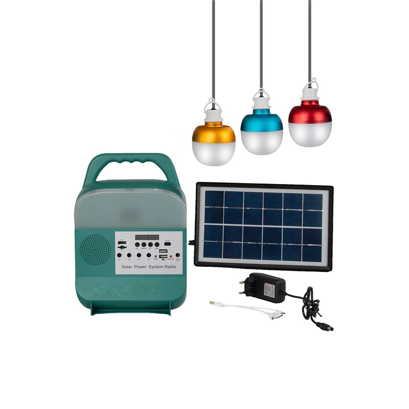 50000H 3 światła Mini DC Solar Power System 3W 6V Solar Panel Lighting System