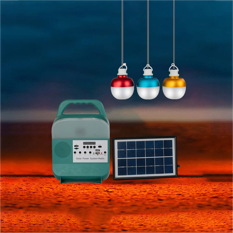 50000H 3 światła Mini DC Solar Power System 3W 6V Solar Panel Lighting System