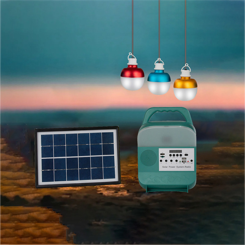 50000H 3 światła Mini DC Solar Power System 3W 6V Solar Panel Lighting System