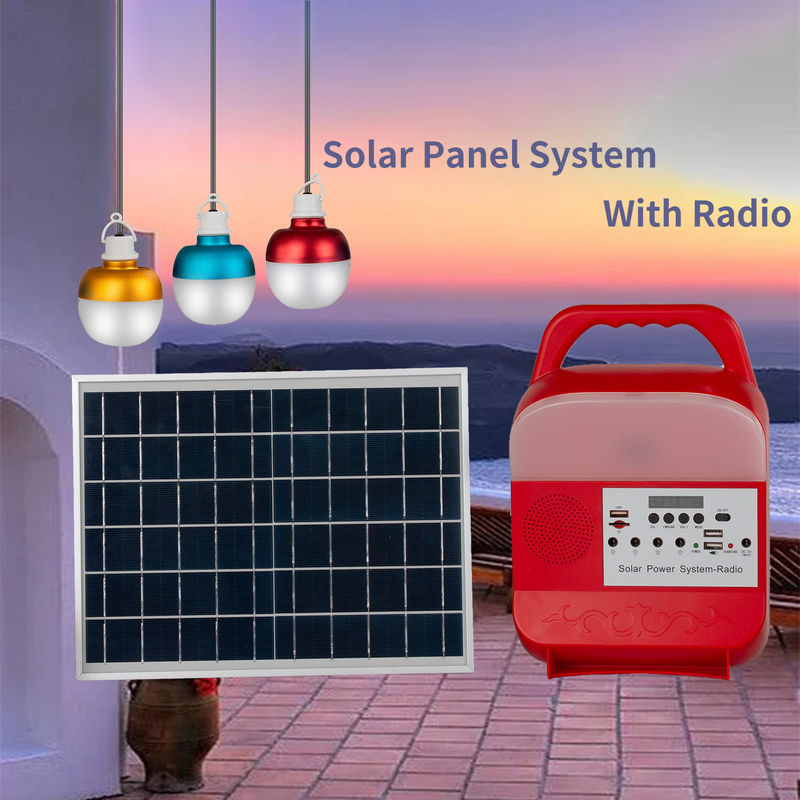 Akumulator 9W LED 3 Żarówki Solar System IP65 Panel słoneczny Światło dla domu