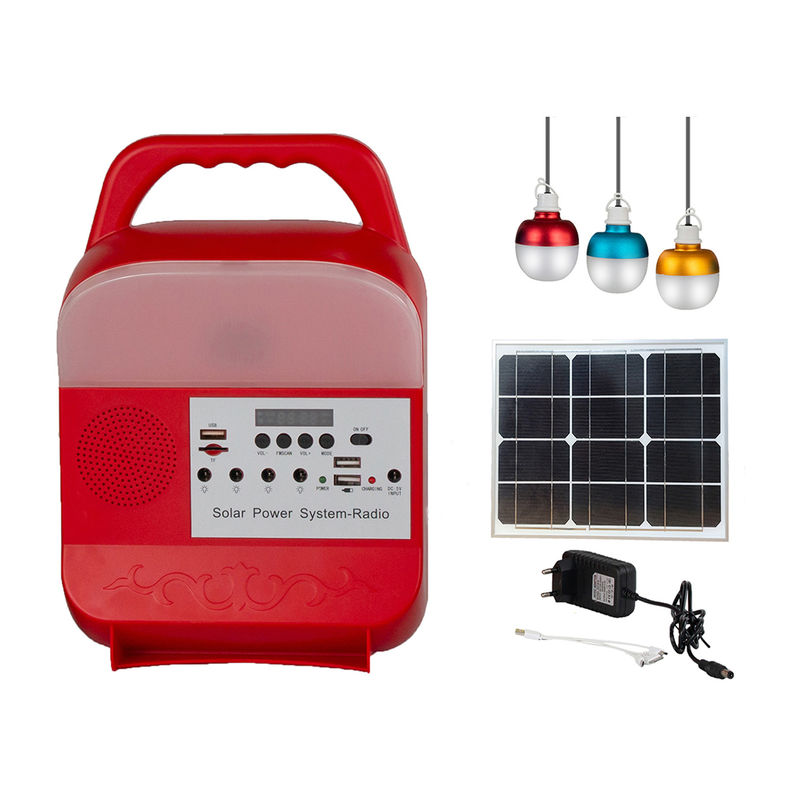 ISO 15W Solar Power Bank LED Lights Mono Crystalline Cell Off Grid Solar Lighting Kit