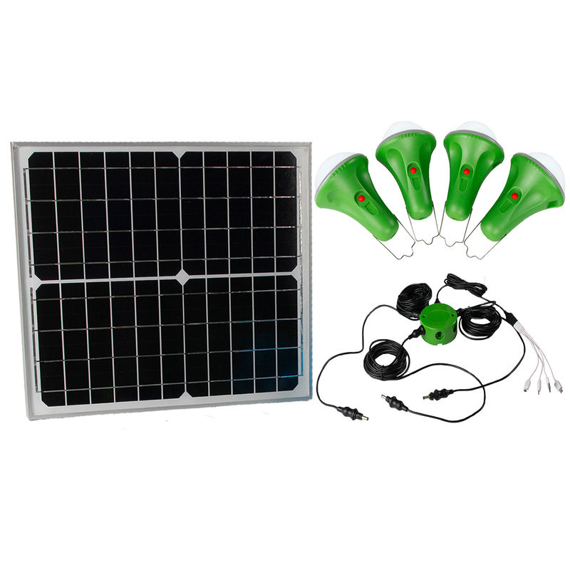 4 * 50 SZTUK LED Solar Energy Kit Solarny system oświetlenia domu z ładowaniem telefonu