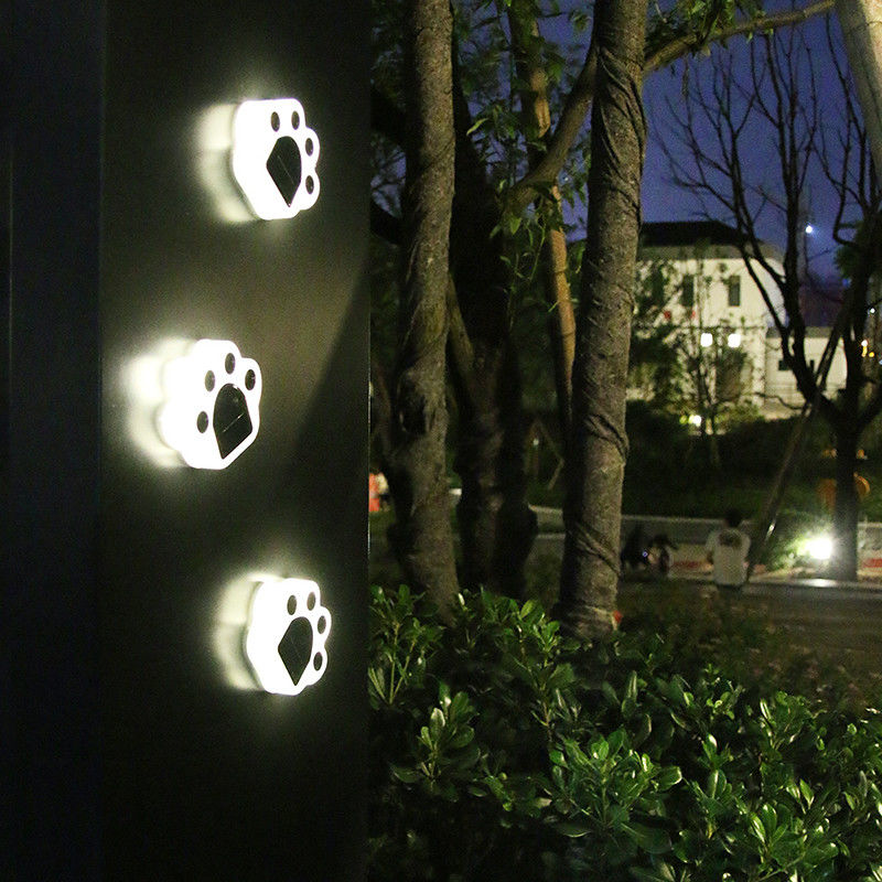 5000K 70lm Solarne oświetlenie dekoracyjne Podłączanie łapy kota Drukuj Solar Lawn Lamp