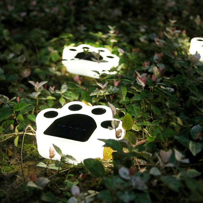 5000K 70lm Solarne oświetlenie dekoracyjne Podłączanie łapy kota Drukuj Solar Lawn Lamp