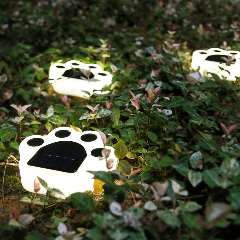 5000K 70lm Solarne oświetlenie dekoracyjne Podłączanie łapy kota Drukuj Solar Lawn Lamp
