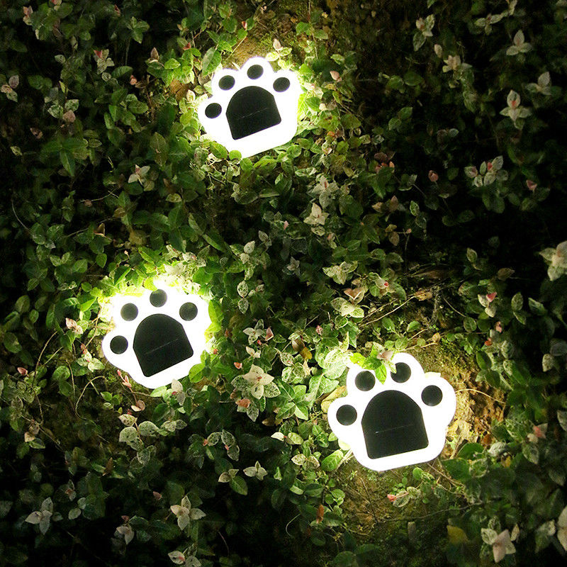 5000K 70lm Solarne oświetlenie dekoracyjne Podłączanie łapy kota Drukuj Solar Lawn Lamp