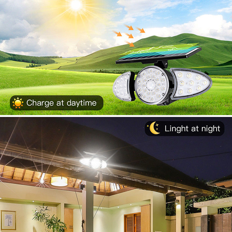 40000H Żywotność 3.7V 2500mAh Solar Wall Light 38PCS LED Wall Motion Sensor Light