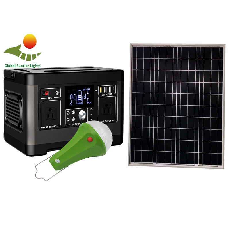 Przenośne generatory słoneczne LiFePO4 o mocy 120 W 1000 Cykl życia słonecznego systemu oświetlenia domu