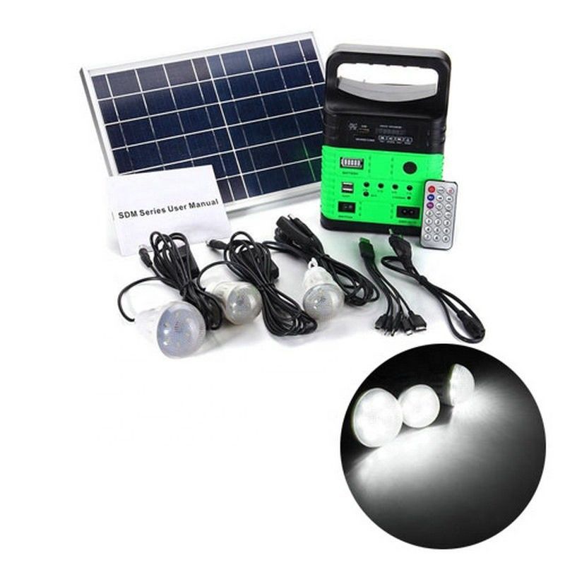 7500mah 10W 6V Solar Panel Energy System Wewnętrzne zestawy oświetlenia słonecznego z radiem FM MP3