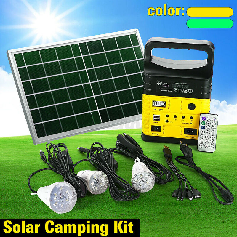 7500mah 10W 6V Solar Panel Energy System Wewnętrzne zestawy oświetlenia słonecznego z radiem FM MP3