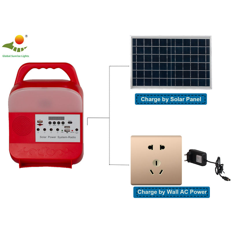 OEM zasilany energią słoneczną system oświetlenia domu z kolorową baterią 8000 mAh SRE-689