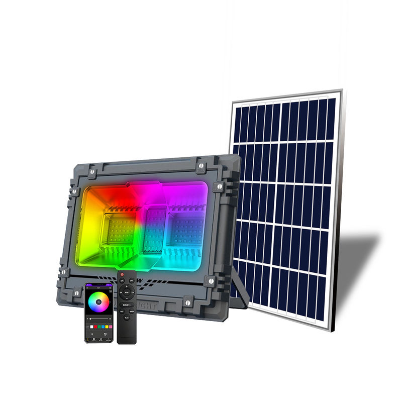 Super jasne słoneczne oświetlenie uliczne Potężne światło słoneczne RGB Led Flood Oświetlenie zewnętrzne z pilotem