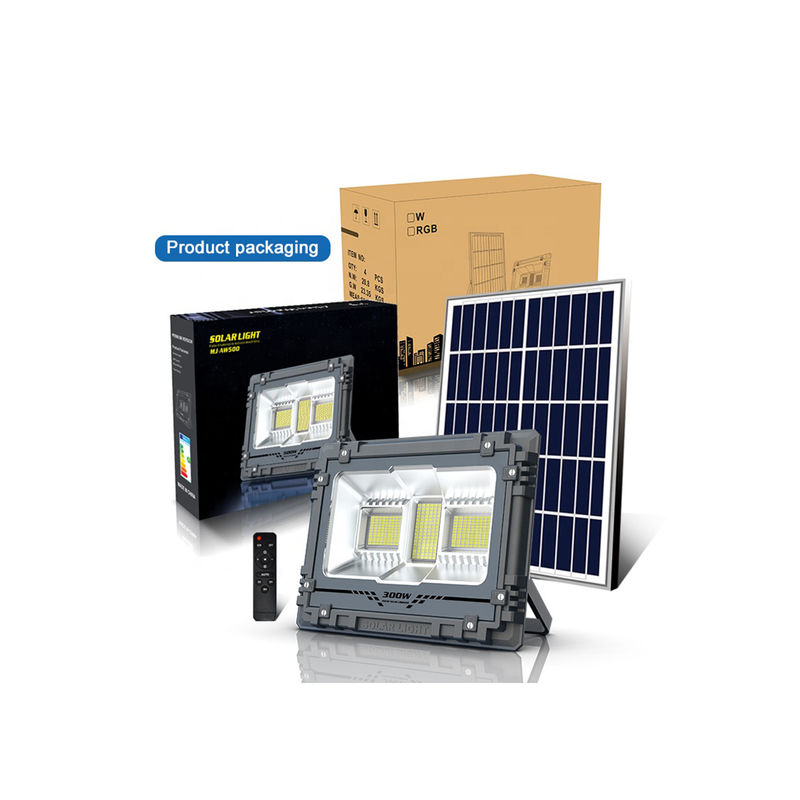 300W 600W Solar Wall Flood Light Czujnik zewnętrzny Wodoodporny ogród Led DC 6V