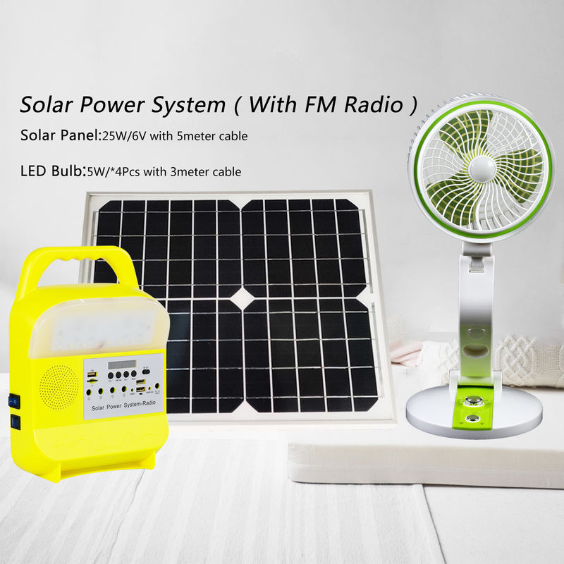 25-watowy domowy mobilny system oświetlenia słonecznego z radiem Port ładowania USB SRE-6828 3szt