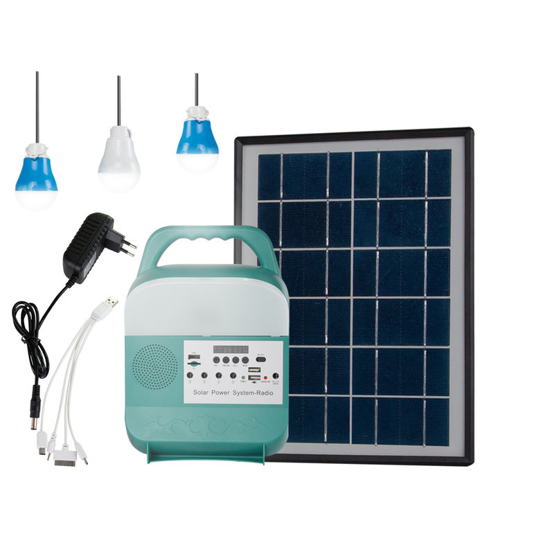 3 szt. Przenośny system oświetlenia domu z generatorem energii słonecznej o mocy 5 W 3,7 V z głośnikiem Radio FM