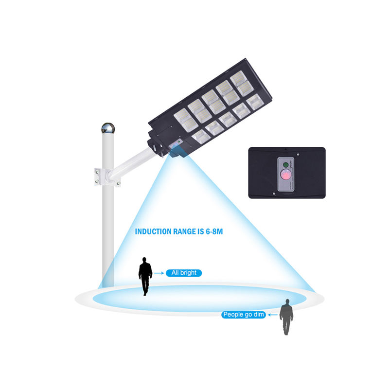 Czujnik ruchu Streetlight ABS Wodoodporny IP65 100w 300w Zintegrowane zewnętrzne oświetlenie uliczne słoneczne